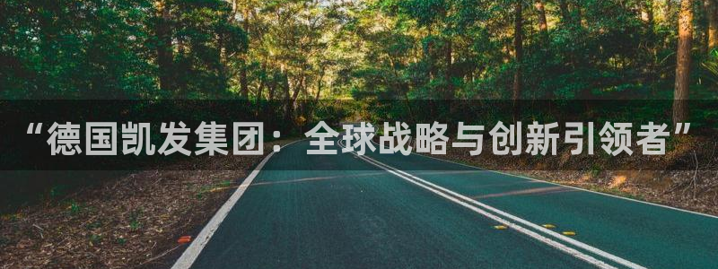 人生就是搏体育凯捷平台招商：“德国凯发集团：全球战略与创新引领者”